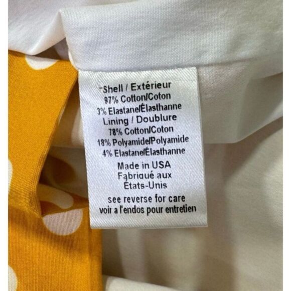 NWT Caroline Constas Calla Polka Dot Puff Sleeve Mini Dress Yellow White Size XS - Picture 10 of 11